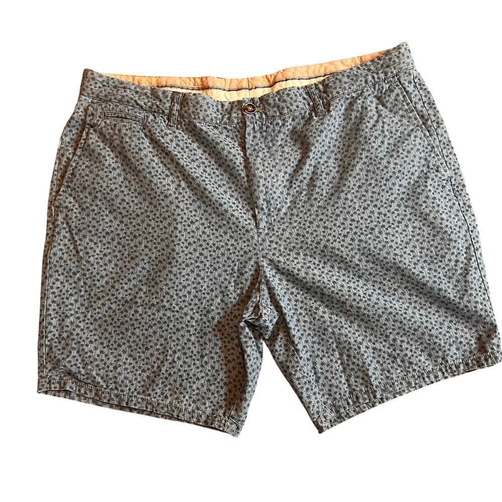 Jonnie O Blue Palm Tree Chambray Men's Shorts.  Size 38